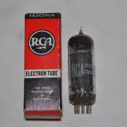 1957 Strong NOS NIB Vintage RCA 12BH7A Black Plate "D" Getter TUBE