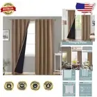 Heavy-Duty Taupe Blackout Curtains - 84 inch Room Darkening Panels with 2 Layers