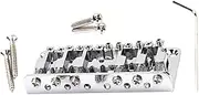 Yardwe 1set Bridge Guitar Parts Saddles Metal Silver