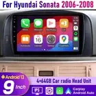 4-64GB Wireless CarPlay Android auto Head unit Radio For Hyundai Sonata 2006-08