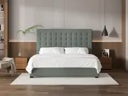 My Style Buttoned Headboard & Standard Base - Super King / Seaglass / Standard Base