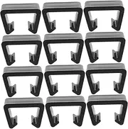 Milisten 12pcs Sofa Card Slot Extra Wide Outdoor Couch Clips Patio Outdoor Lights Sectional Couch Clips Table Clamp Outdoor Corner Sofa Outdoor Wicker Couch Wicker Furniture Clips Pp Black