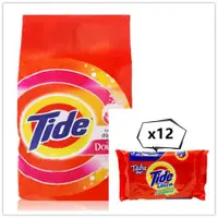 在飛比找ETMall東森購物網優惠-【Tide】洗衣粉-含Downy(2.25kg)*2+洗衣皂
