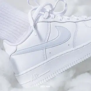 NIKE AIR FORCE 1 GS 全白 珍珠白 寶寶藍 光澤 貝殼光 AF1 大童鞋 女鞋【CT3839-106】