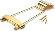 HONITANO 6 String String Guitar Tailpiece for Jazz Archtop Durable Replacement Bridge Golden Finish Upgrade for Your Jazz Guitar