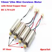 4PCS 10mm*20mm Mini Coreless Motor DC 3.7V 40000RPM High Speed RC Drone Engine
