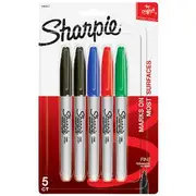 Sharpie Fine Permanent Marker Assorted 5 Pack