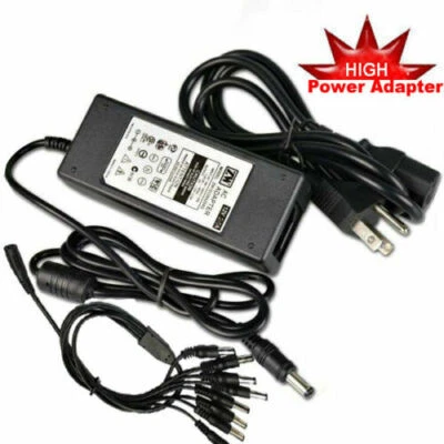 1-8sp 12Volt 5Amp AC/DC Power Adapter for CCTV Security Camera (5Amp) 50/60HzH