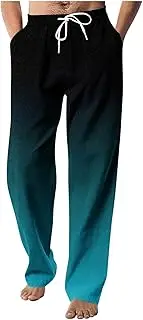 Cambkatl Men's Stylish Gradient Sweatpants Comfy Casual Joggers Drawstring Waist Sports Lounge Pants with Pockets