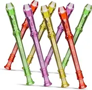 Hohopeti 8Pcs Transparent Clarinet Small Flutes for Beginners Educational Musical Instrument for Learning and Fun