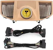 Brilluxa Instrument Panel Cover, Dash Clock Replacement Compatible With Porsche 2017-2020, Upper Dashboard Trim, Beige Car Interior Part (黄色のストップウォッチ)