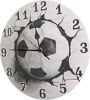 Alasum Football Wall Clock Silent Non Ticking Design Decorative Wall Art for Living Room Bedroom Office Unique Modern Timepiece for Sports Enthusiasts