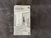 NIB Sharper Image Socket Shelf 8 Port Surge Protector 6 Wall Outlet 2 USBs
