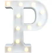 LED Light Up Letter P White