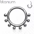 Piercing Ring Segment Titanium With Spheres (Septum, Daith )