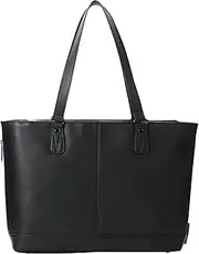 Elecom BM-TBSLH02BK Tote Bag, Business Bag, Synthetic Leather, Aoliwide, Heavy Duty YKK Zipper, 14 Inches, 15 L, Black