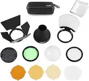 Godox AK-R1 Accessory Kit for Godox V100 V1 V1Pro AD100Pro Round Head Flash, for H200R Round Flash Head Compatible with AD200 Pro II AD200Pro AD200