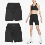 【NIKE 耐吉】單車褲 ONE HIGH-WAISTED BIKER SHORTS 女款 黑 高腰 速乾 緊身褲(FN3207-010)