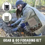 Mushroom Foraging Bag Mesh Mushroom Hunting Pouch with Adjustable Shoulder GrHzb