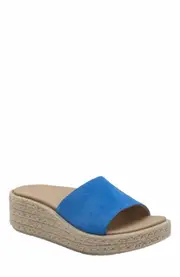ABEO Solstice Slide in Mar Blue Suede - Regular at Nordstrom, Size 6
