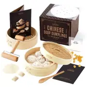 Original Chinese Soup Dumpling Steamer Kit | Bamboo Steamer Basket Set | Uniq...
