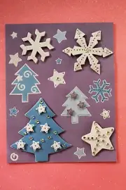 LA PETITES - THE PAPER STUDIO 3D STARS AND CHRISTMAS TREES - 672733