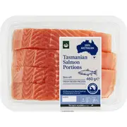 Woolworths Salmon Portions Skin Off 4 pack