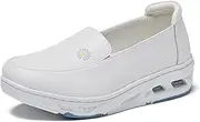 [NVBHOF] Nursing Shoes for Women with Arch Support, Professional Lightweight Healthcare Nurse Shoes with Flower Pattern,EVA Air Cushion (Color : White, Size : 4.5 AU)