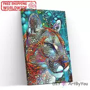Paint By Numbers Kit Jaguar Animal Abstract Beginner Adult Home Wall Art Canvas