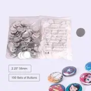 100 Sets 2.25 inch/58mm Blank Button Badge for Button Making Machine Button M...