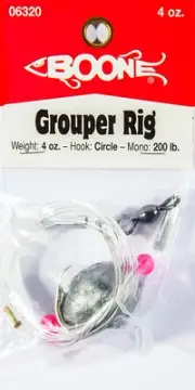 Boone Fishing Lure 6320 Grouper Rigs 4oz Size 12/0 Circle Fishing Hook 1 Piece