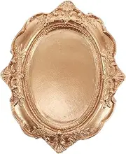 Abaodam Vintage Resin Candle Tray Decorative Jewelry Plate Perfume Holder for Dresser Compact Sturdy Trinket Dish for Home Decor Bedroom Vanity Space Efficient Design