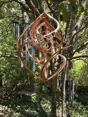 Beautiful Cosmic Garden Triple Spiral Copper whirlybird Classic Spinner