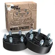 2pc 50mm (2") Hubcentric Black 6x114.3 Wheel Spacers | 12x1.25 Studs for Nissan (for: Nissan)