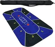 TX GIRL Poker Layouts Texas Hold'em Tablecloth Rubber Mat Board Game Table Top Digital Printing Suede Casino Layout Poker Accessories 1.8m (Size : 1.8m)