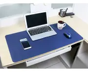 (80cm x 40cm , Dark Blue) - Multifunctional Office Desk Pad, YSAGi Ultra Thin Waterproof PU Leather Mouse Pad, Dual Use Desk Writing Mat for Office/Home (