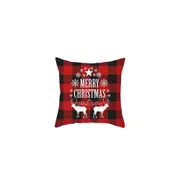 2Pcs Christmas Pillowcase Cotton Linen Throw Pillow Cover for Couch Home Decorations -Style 4