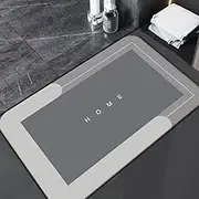 Super Absorbent Anti-Slip Diatomite Bath Mat - 40x60cm Quick Drying Bathroom Floor Mat for Shower, Bathtub & Toilet - Safe for Elderly & Kids - Machine Washable & Mould Resistan