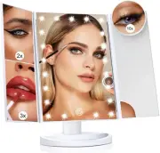 Makeup Mirror Vanity with Lights, 2X 3X 10X Magnification, White Style