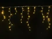 14.5 Meters 480 LED WARM WHITE SOLAR ICICLE CHRISTMAS LIGHTS WITH 8 FUNCTIONS