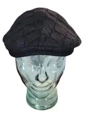 Stacy Adams Black Knit Newsboy Cap Small/Medium NWT