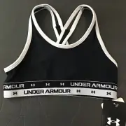 Under Armour Girls Crossback HeatGear Fitted Solid Sports Bra Small