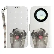 Anti-drop Phone Cover For Honor Magic 5 Lite 5g / X40 5g/x9a 5g , Folio Flip Wallet Phone Case With Strap