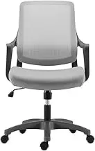 Office Chair Black Mid Back Mesh Office Chair Ergonomic Swivel Desk Office Chair Armrests with Lumbar Support Adjustable Height PC Task Chairs Game Chair
