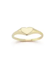 Moon & Meadow 14K Yellow Gold Heart Signet Ring - Exclusive