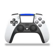 Wireless Game Controller Vibration Bluetooth Compatible Gamepad Hand Grip with Gyro (White)