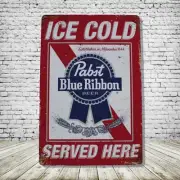 Pabst Blue Ribbon Vintage Style Tin Bar Sign Poster Man Cave Collectible New
