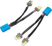Generic Headlights Wiring Harness Connector, 2Pcs PVC Nylon Headlamp Splitter Harness Headlights Splitter Wiring Harness 9007 Male to 9005 9006 Female for Truck Pickup LED Wire Cable Plug