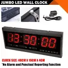 Jumbo LED Wall Digital Clock Large Display Calendar Temperature Time Date Week