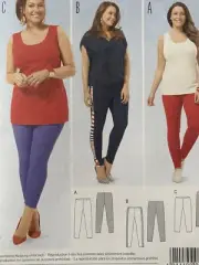 Burda Young Sewing Pattern 6677 Misses Leggings Easy Plus Size US 20-34